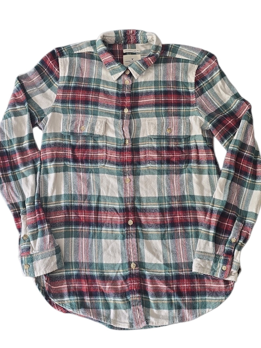 American Eagle Women’s Medium Plaid Flannel Shirt